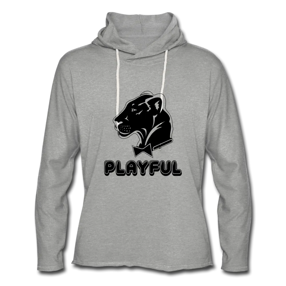 Playful Grey (Unisex) Lightweight Terry Hoodie