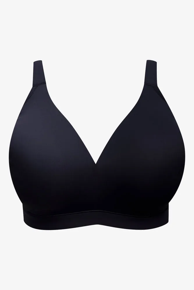 Plus Size 2 Pack Smooth Padded Wirefree Bras Black And Natural