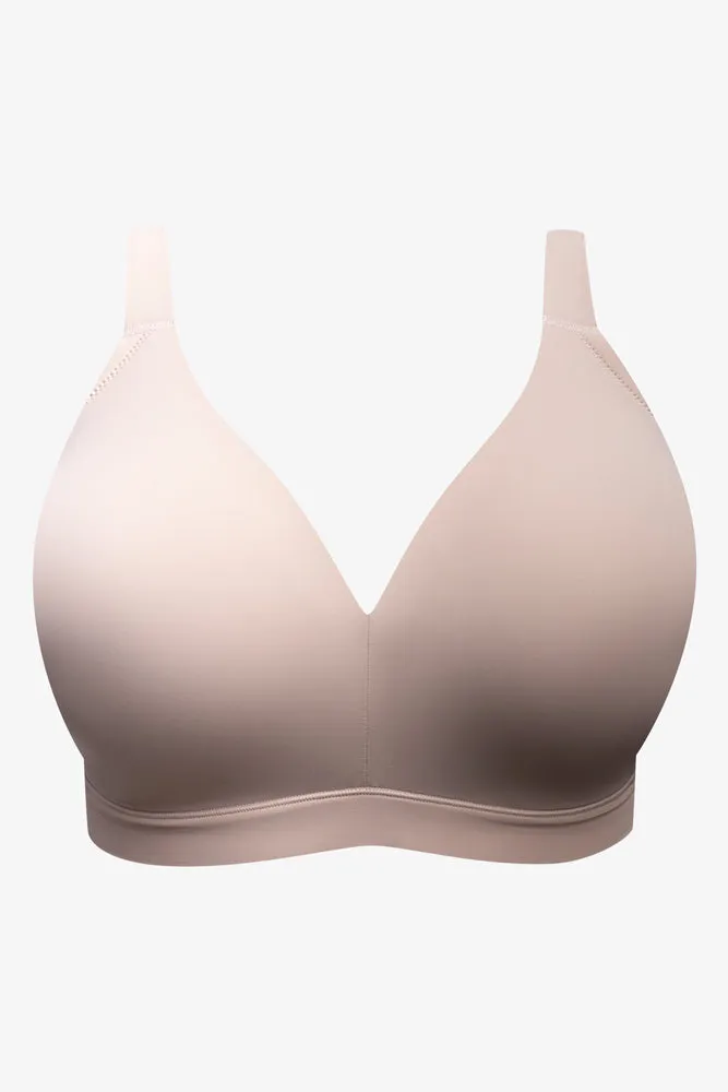 Plus Size 2 Pack Smooth Padded Wirefree Bras Black And Natural