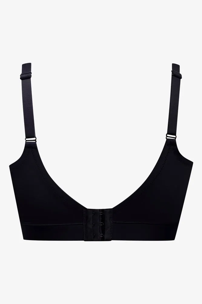 Plus Size 2 Pack Smooth Padded Wirefree Bras Black And Natural