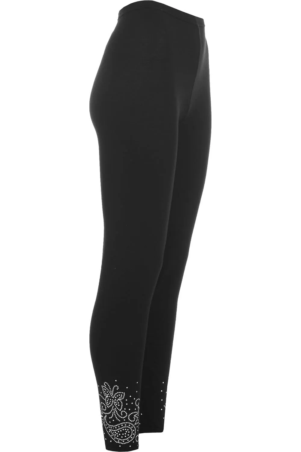 Plus Size Foil Printed Leggings