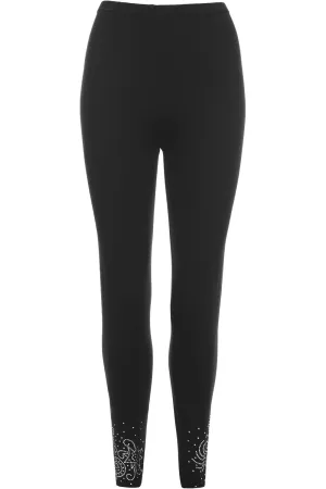 Plus Size Foil Printed Leggings