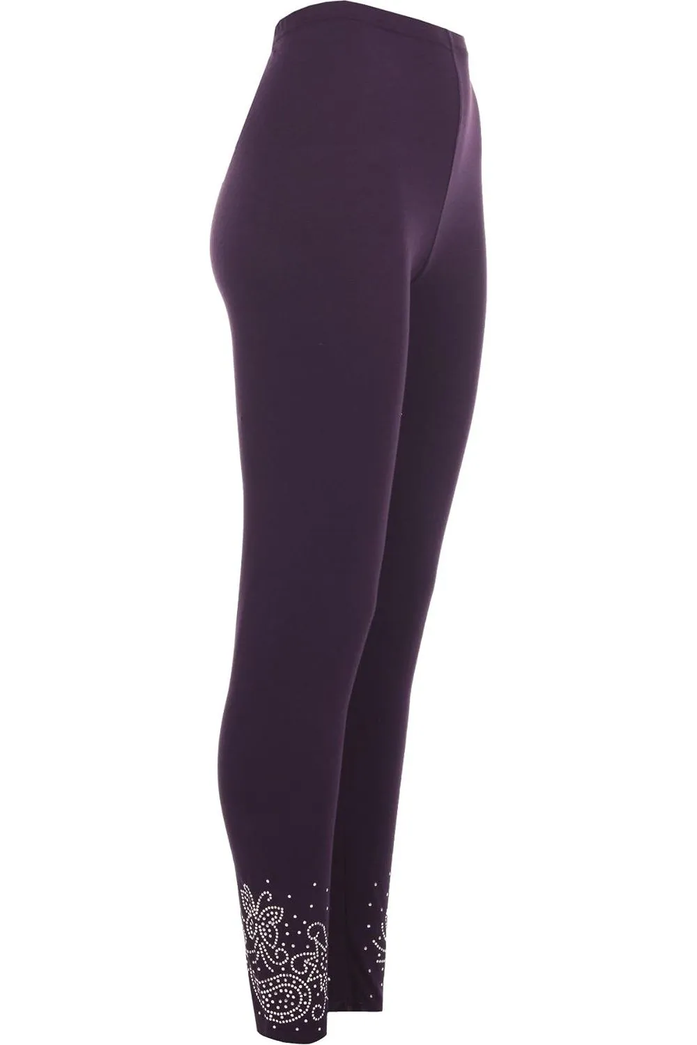 Plus Size Foil Printed Leggings