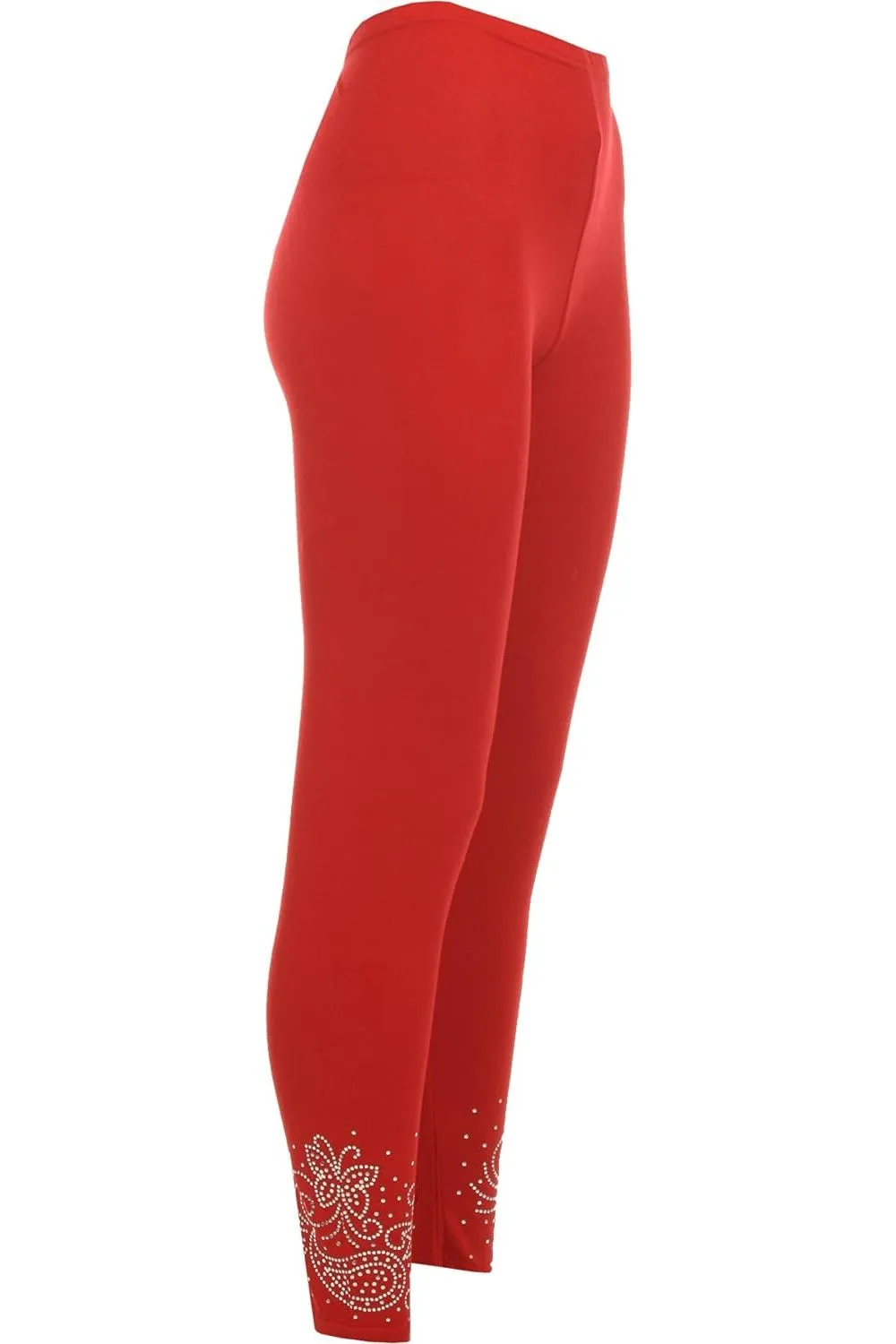 Plus Size Foil Printed Leggings