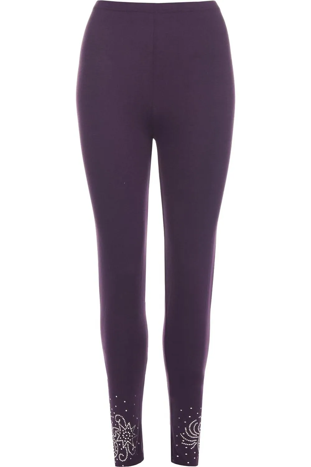 Plus Size Foil Printed Leggings