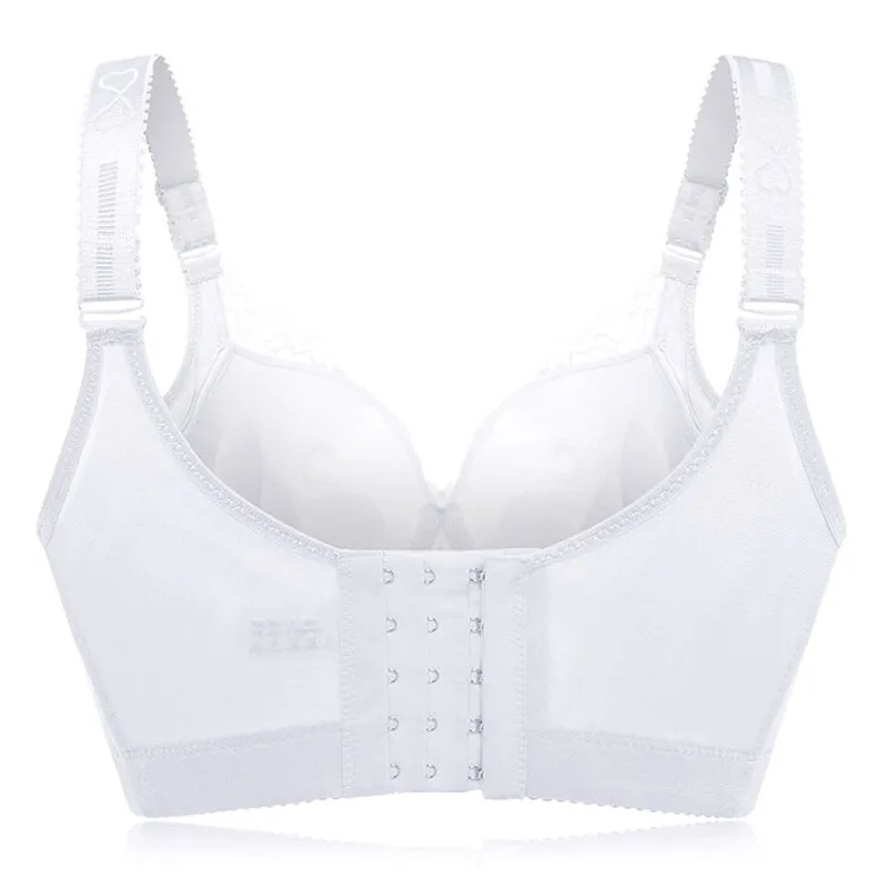 Plus Size Push Up Side Support Lace Bras - Nude