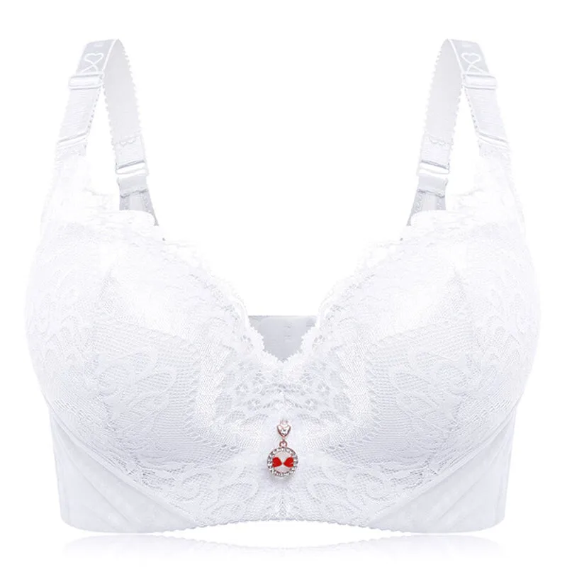 Plus Size Push Up Side Support Lace Bras - Nude
