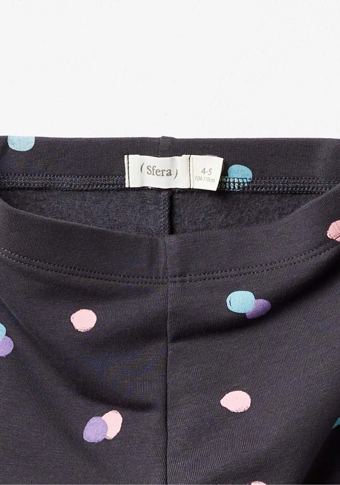 Polka Dot  Leggings - Black