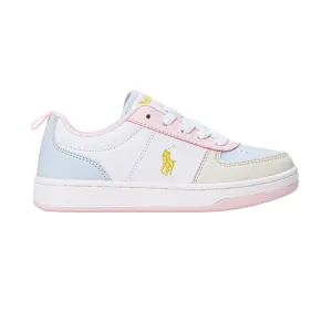 Polo Ralph Lauren Kids Girls White Pink Sneakers