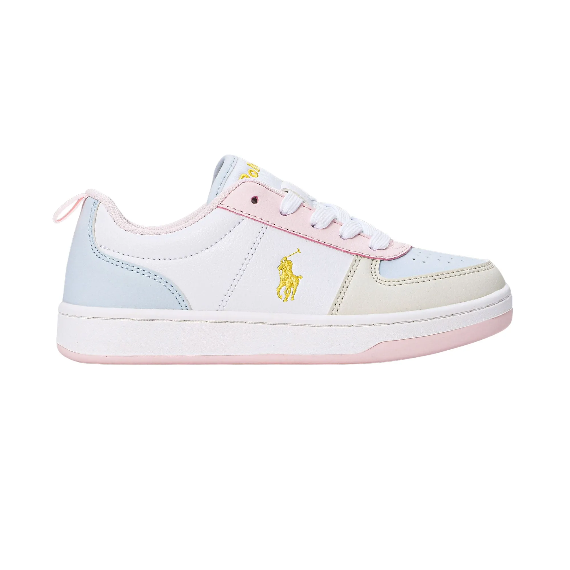 Polo Ralph Lauren Kids Girls White Pink Sneakers