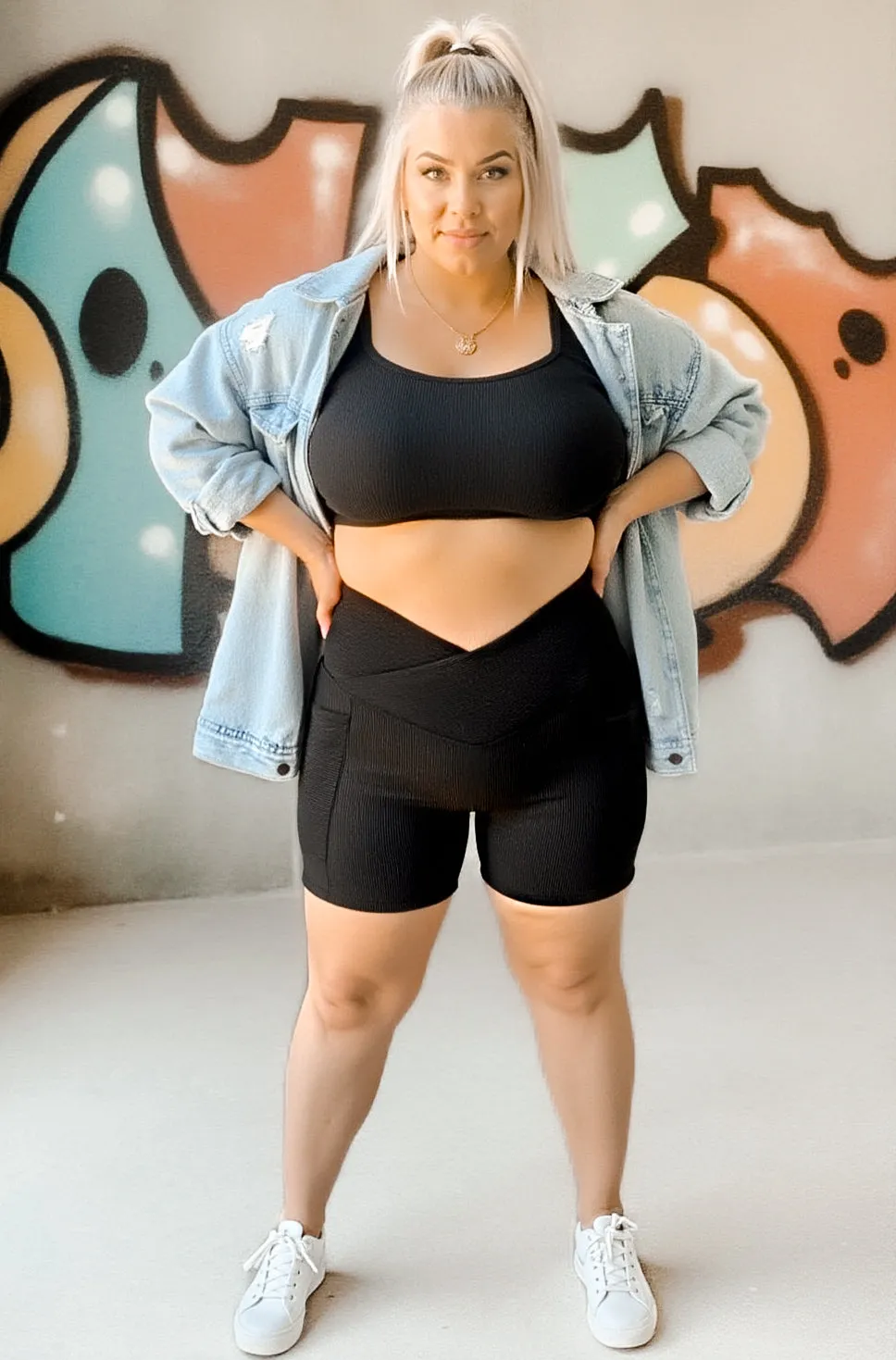 Pre-Order: Max Sculpt Ribbed Short Length Biker Shorts