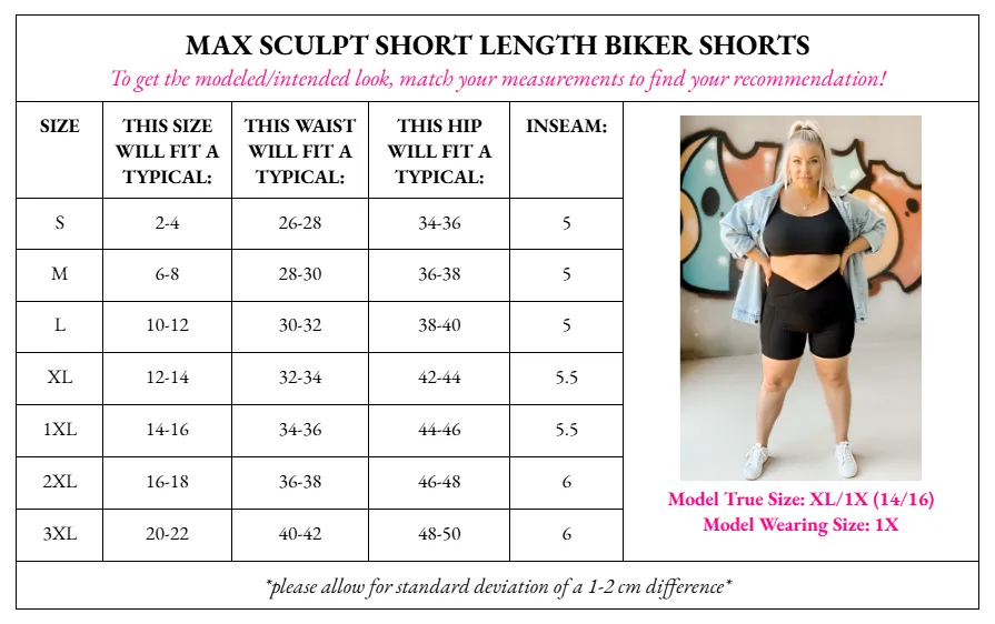 Pre-Order: Max Sculpt Ribbed Short Length Biker Shorts