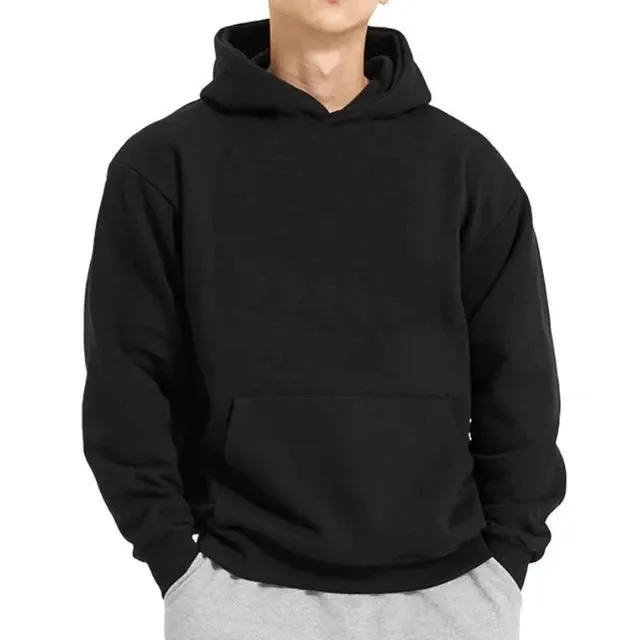 Premium Men's Cotton Hoodie: Autumn/Winter Casual Sweatshirt