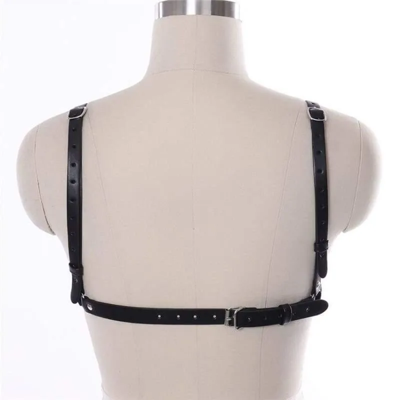 "Middle Ages" - Gothic Fetish PU Leather Bondage Chest Bra BDSM Harness