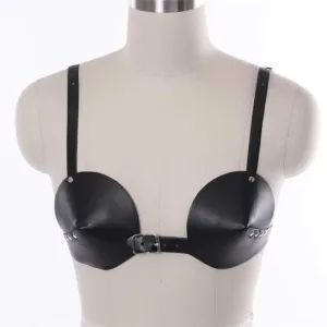 "Middle Ages" - Gothic Fetish PU Leather Bondage Chest Bra BDSM Harness