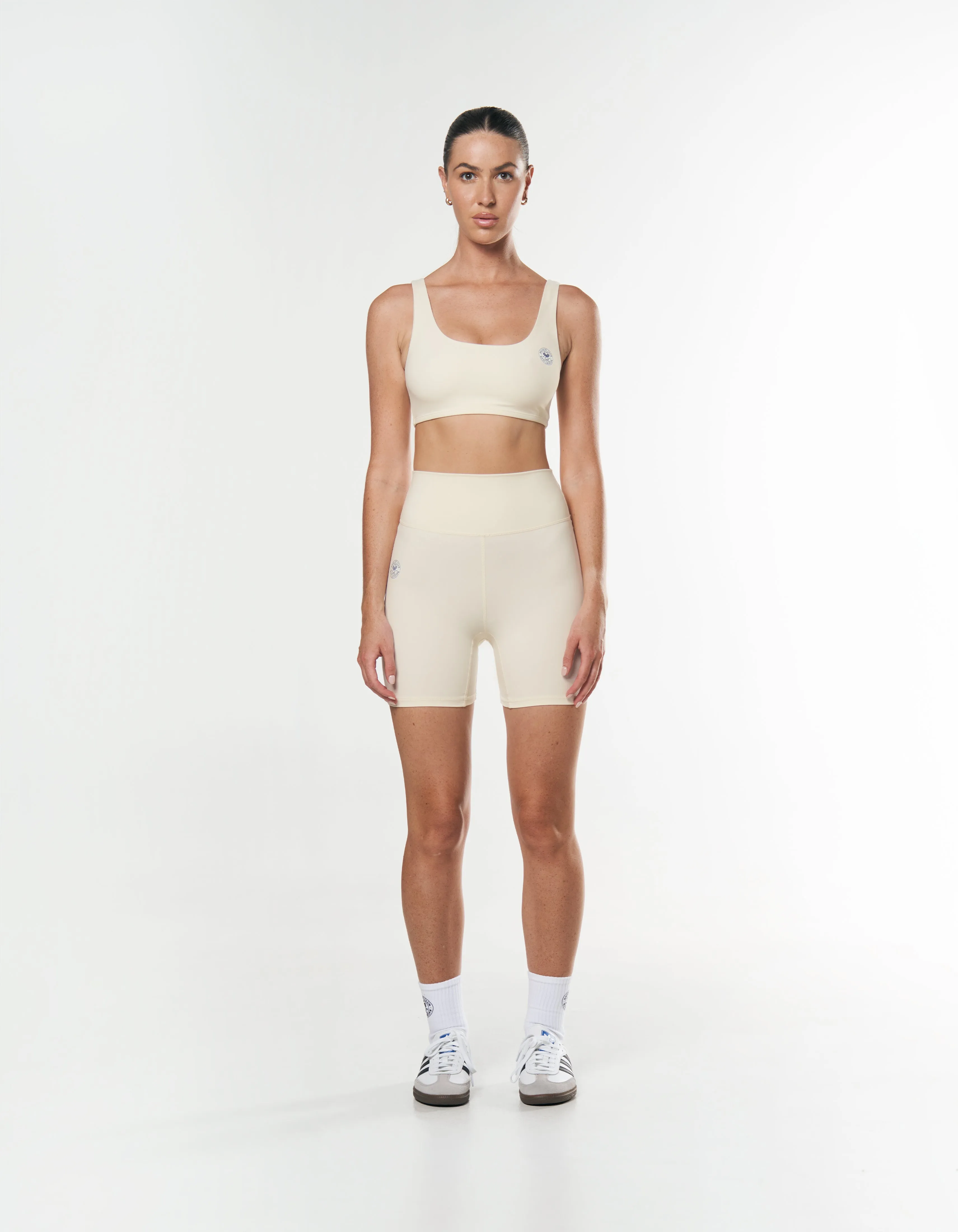 Racquet Club Midi Bike Shorts - Cream