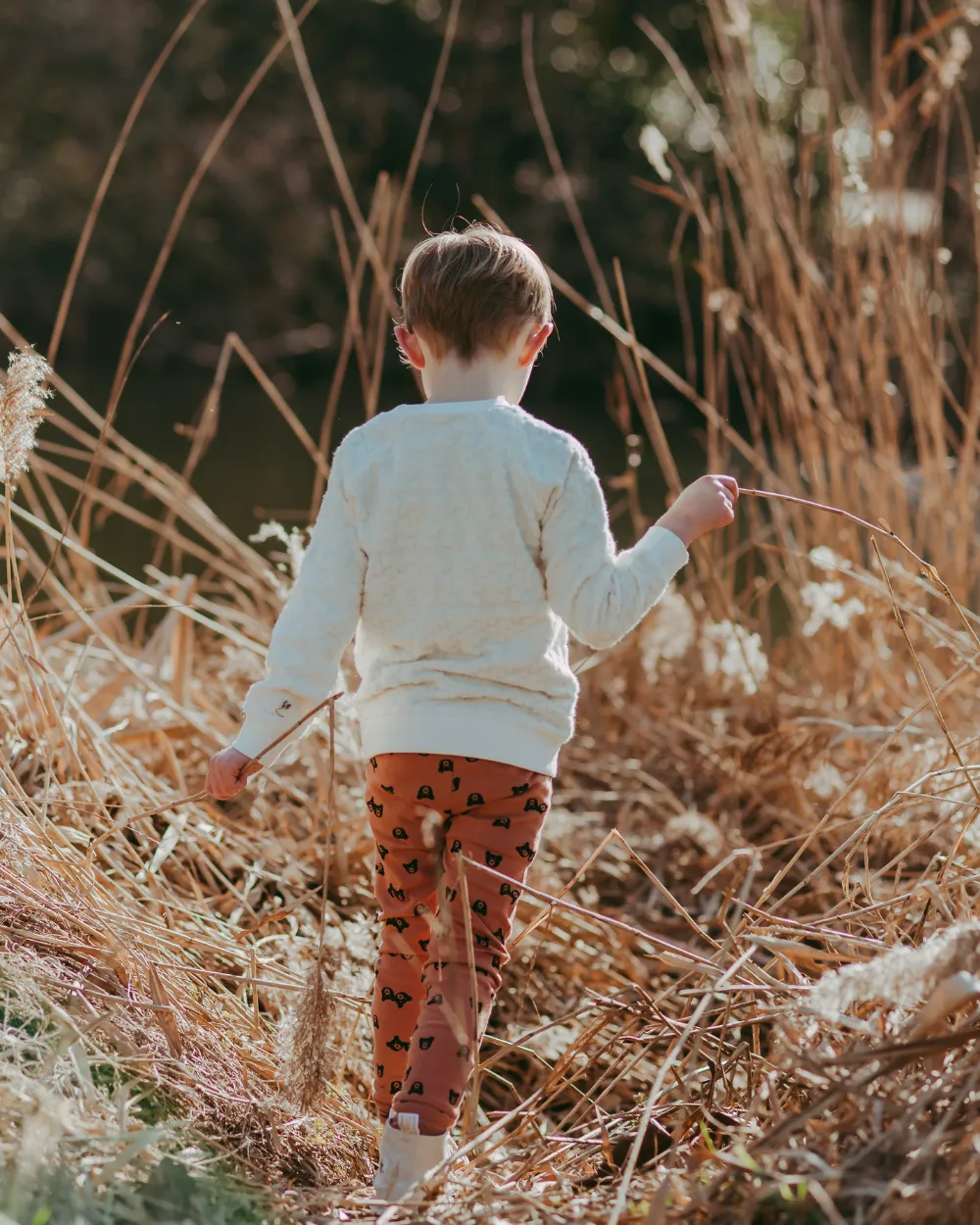 Red Bear Print Leggings