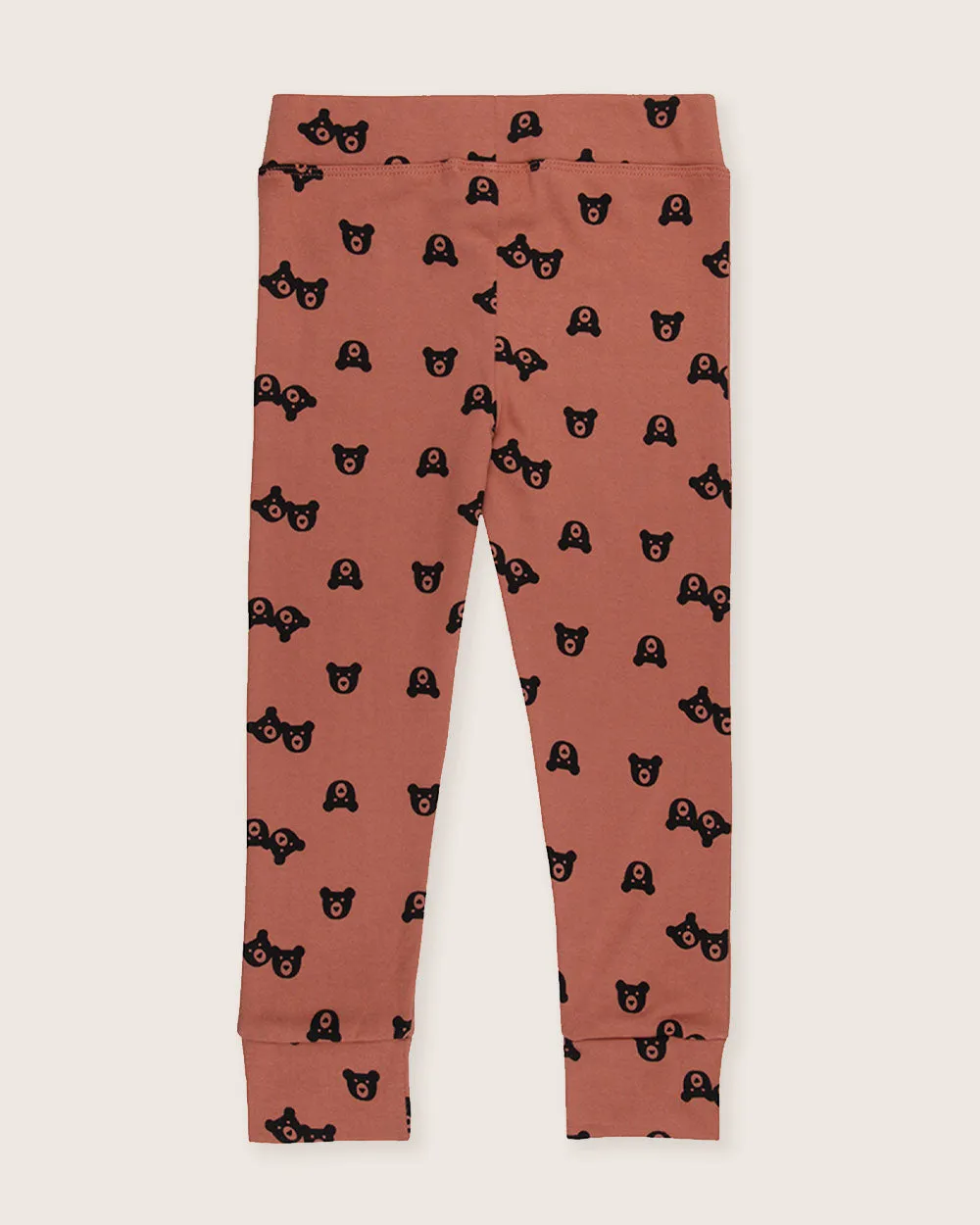 Red Bear Print Leggings