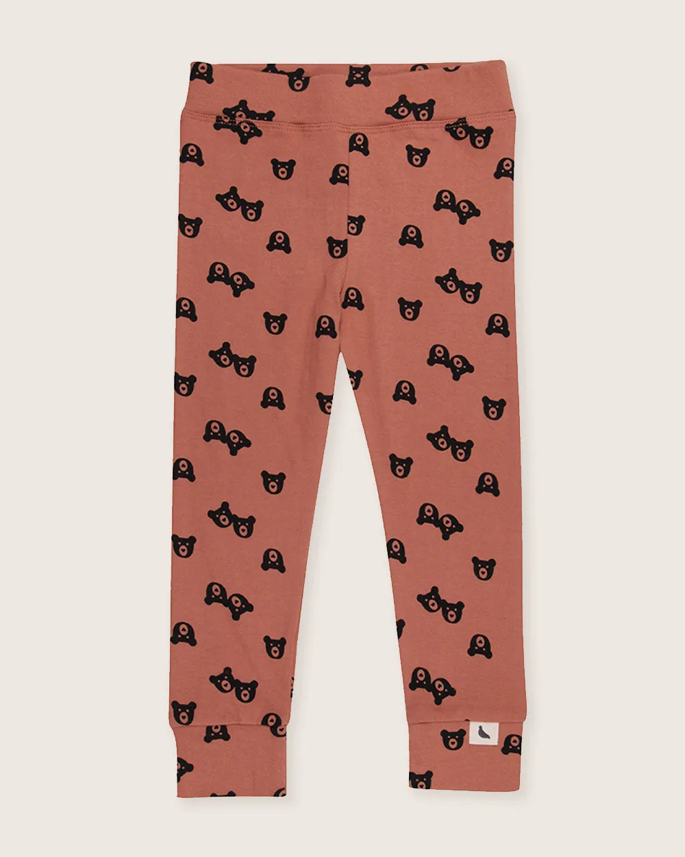 Red Bear Print Leggings