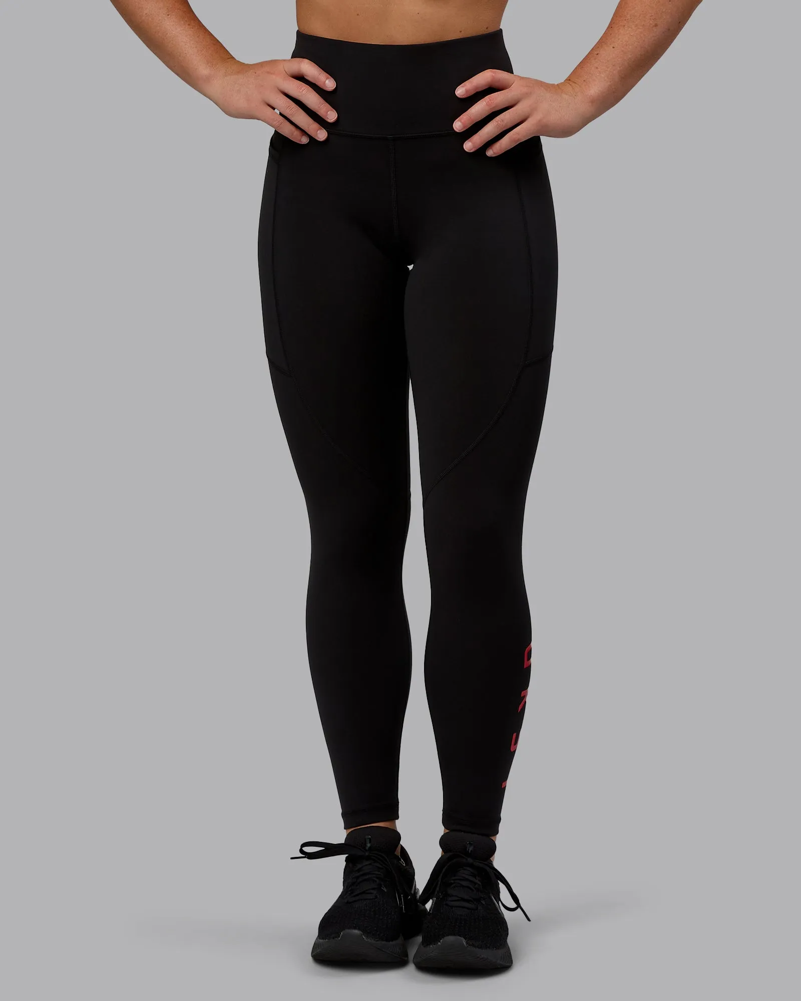 Rep 7/8 Length Tight - Black-Crimson