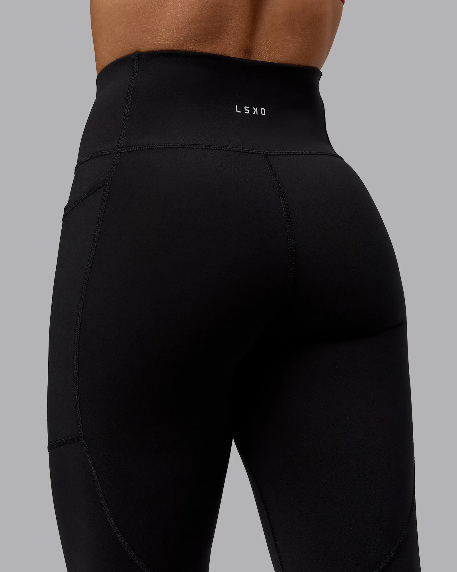 Rep 7/8 Length Tight - Black-Crimson