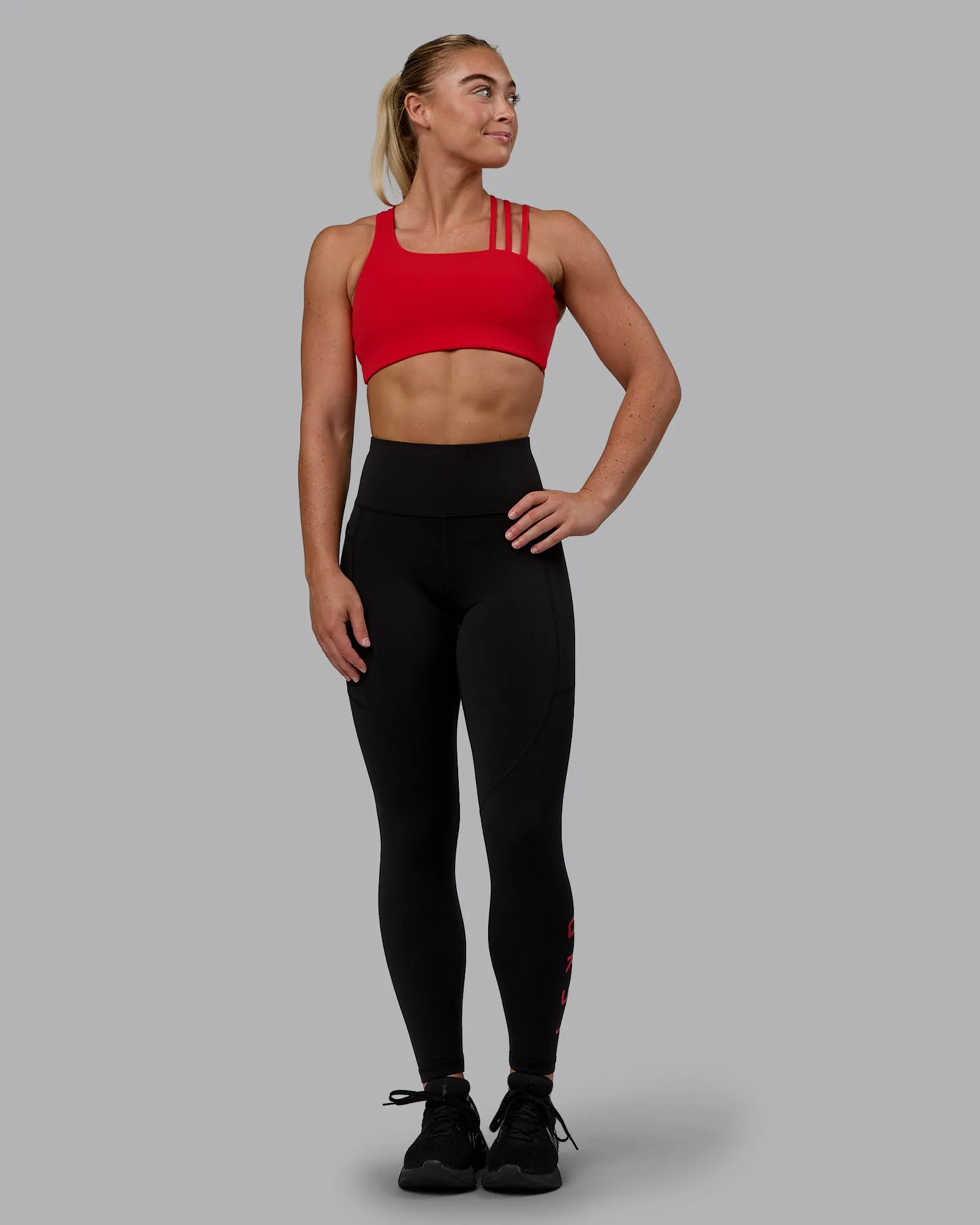 Rep 7/8 Length Tight - Black-Crimson