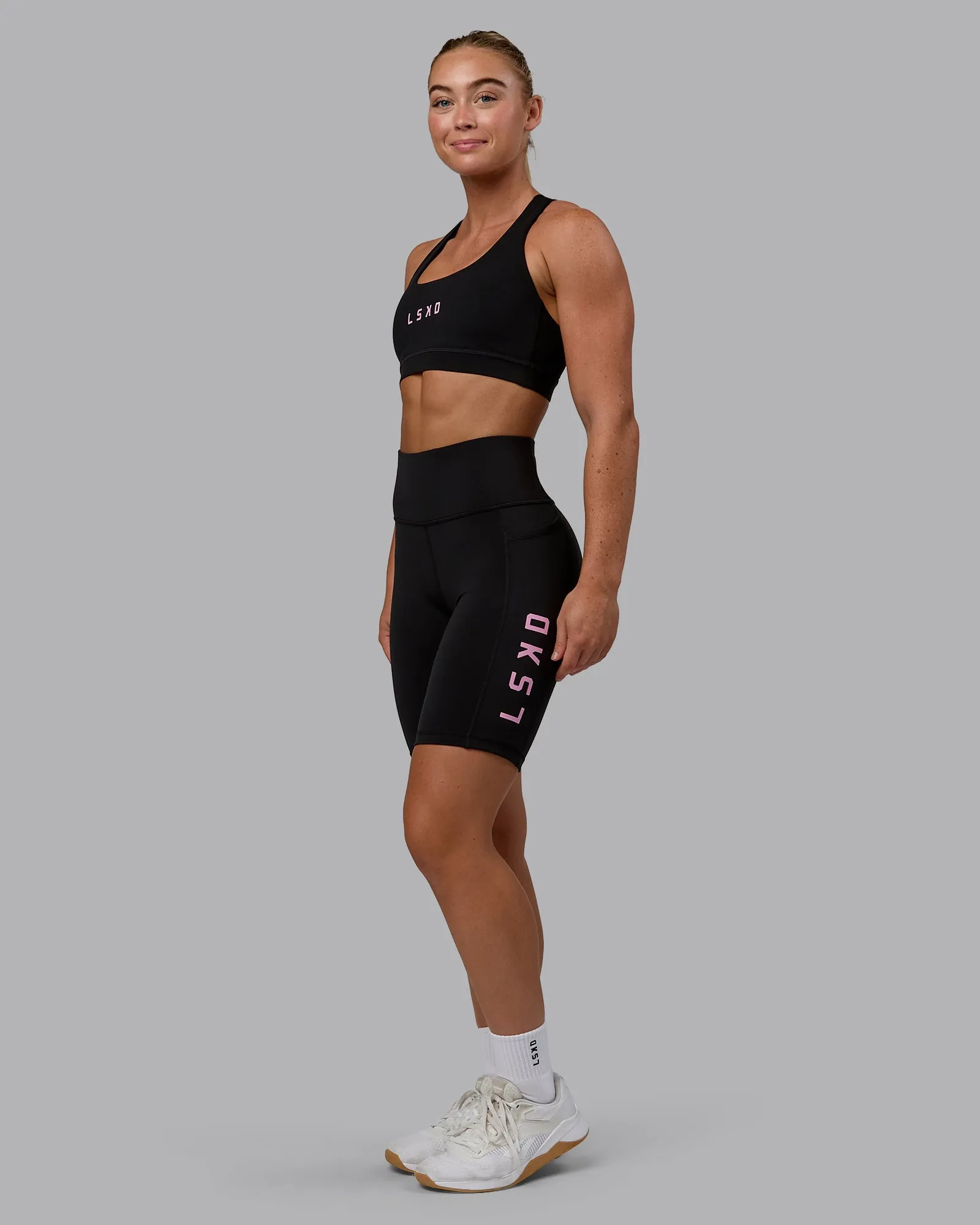 Rep Bike Short Tight - Black-Bubblegum