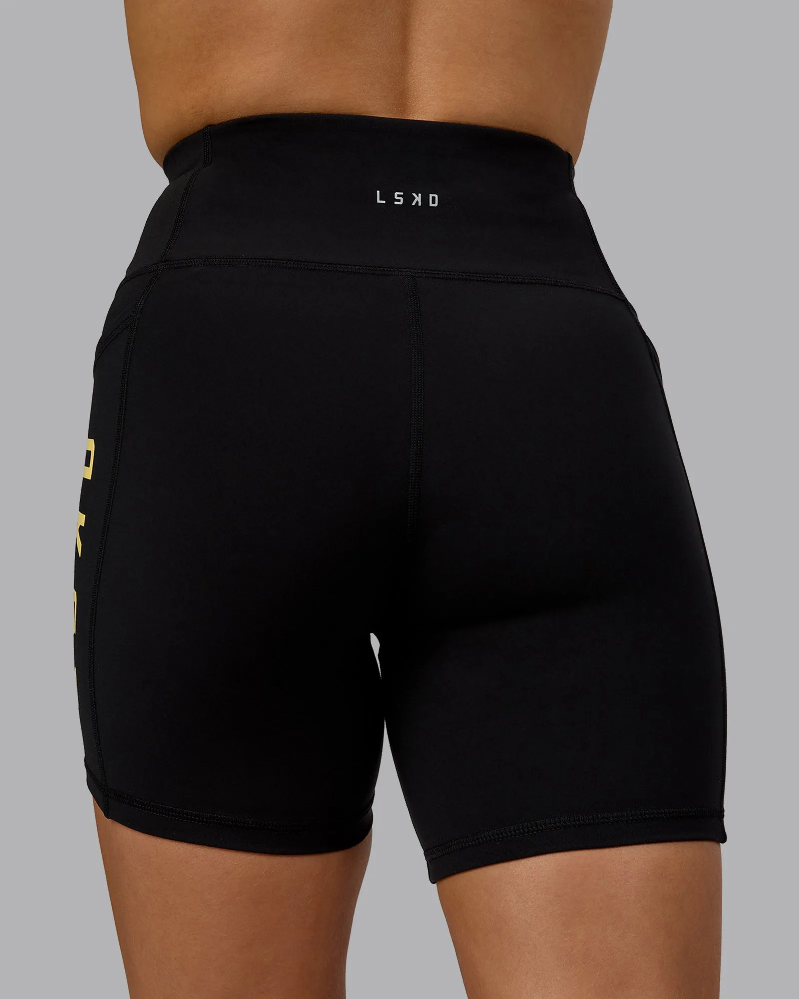 Rep Mid Short Tight - Black-Lemon