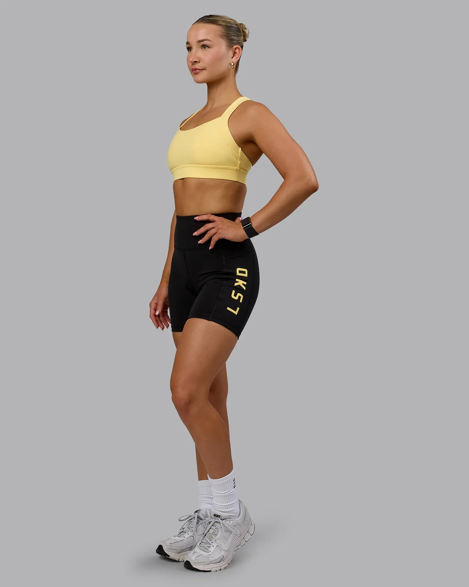 Rep Mid Short Tight - Black-Lemon