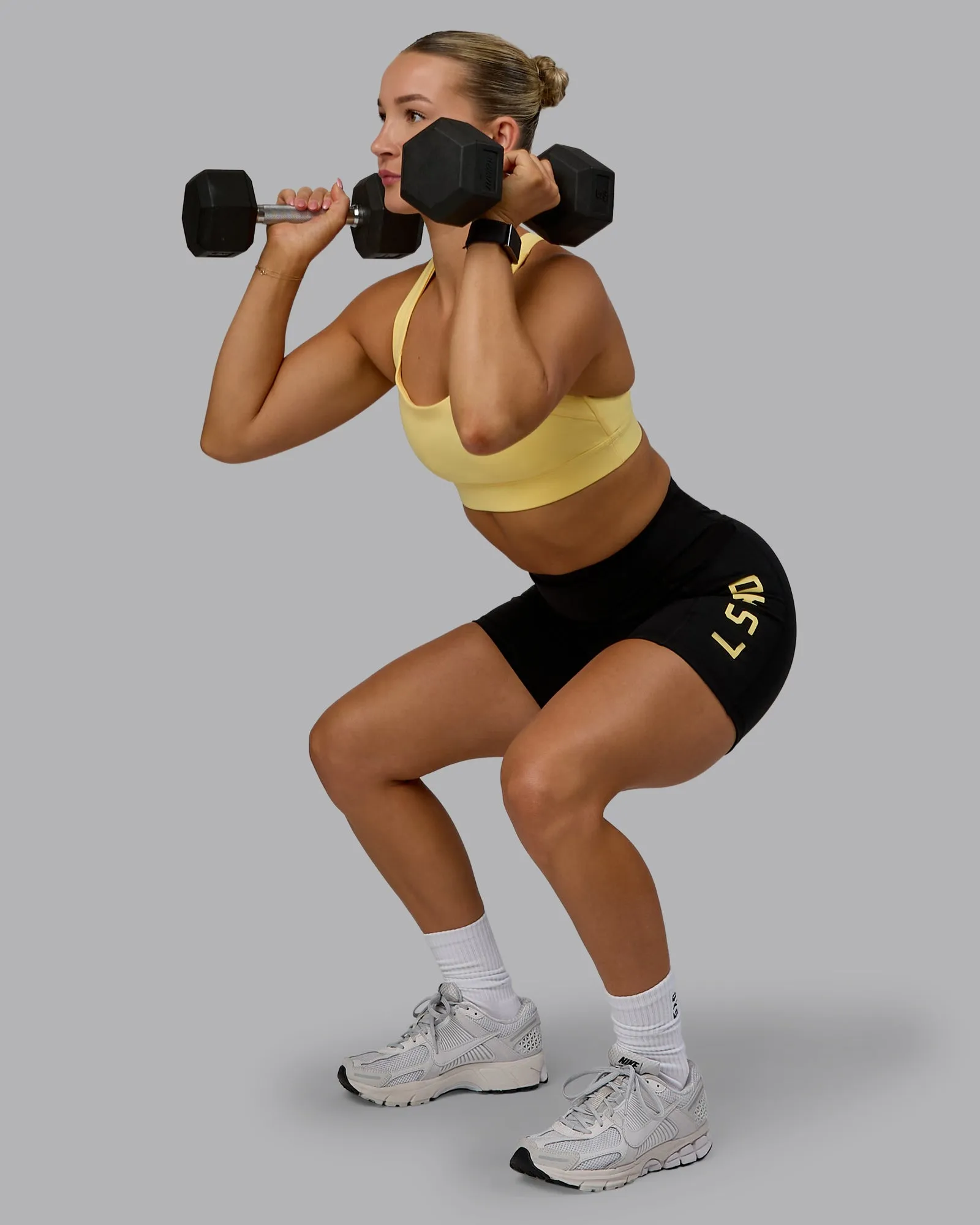 Rep Mid Short Tight - Black-Lemon
