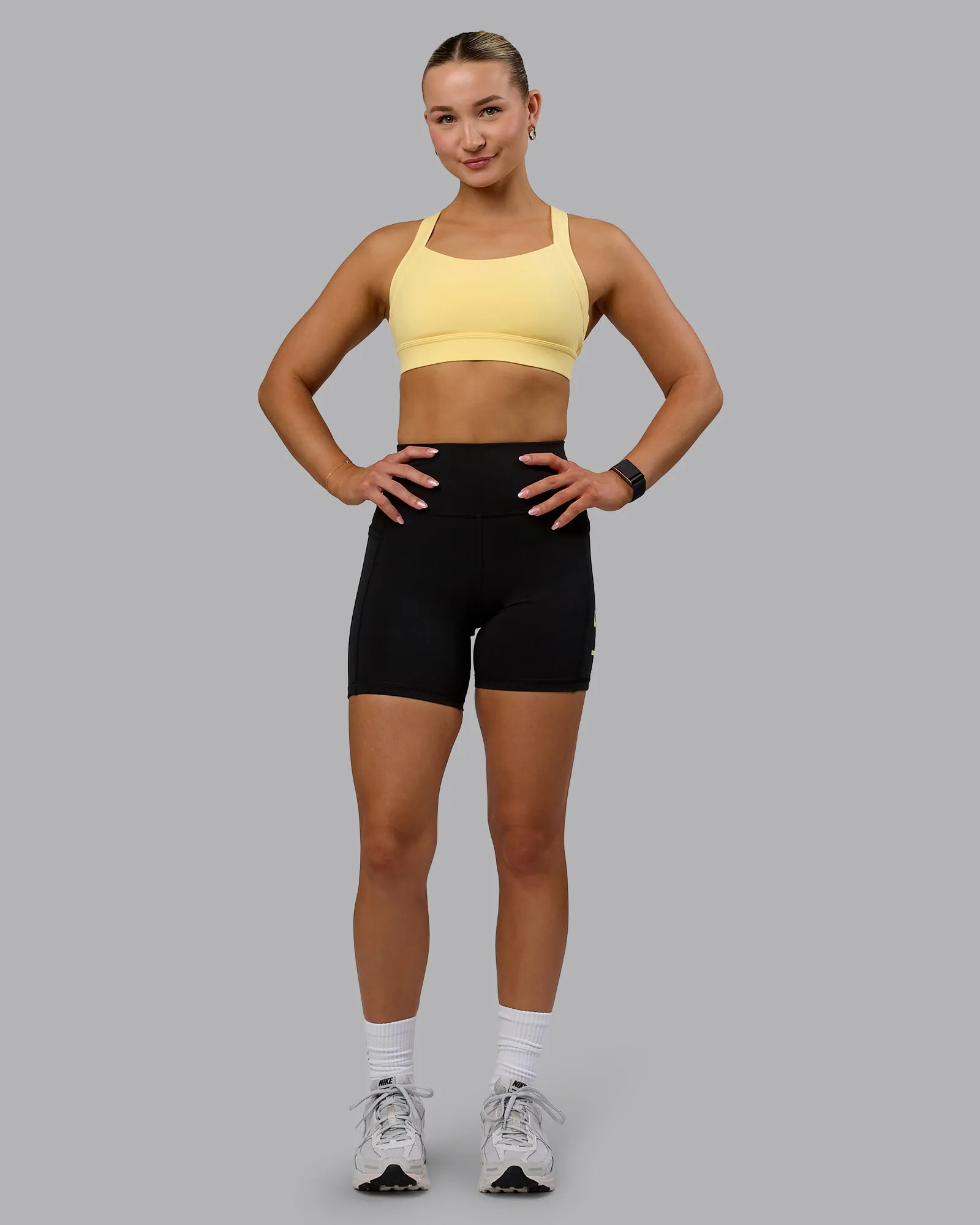 Rep Mid Short Tight - Black-Lemon