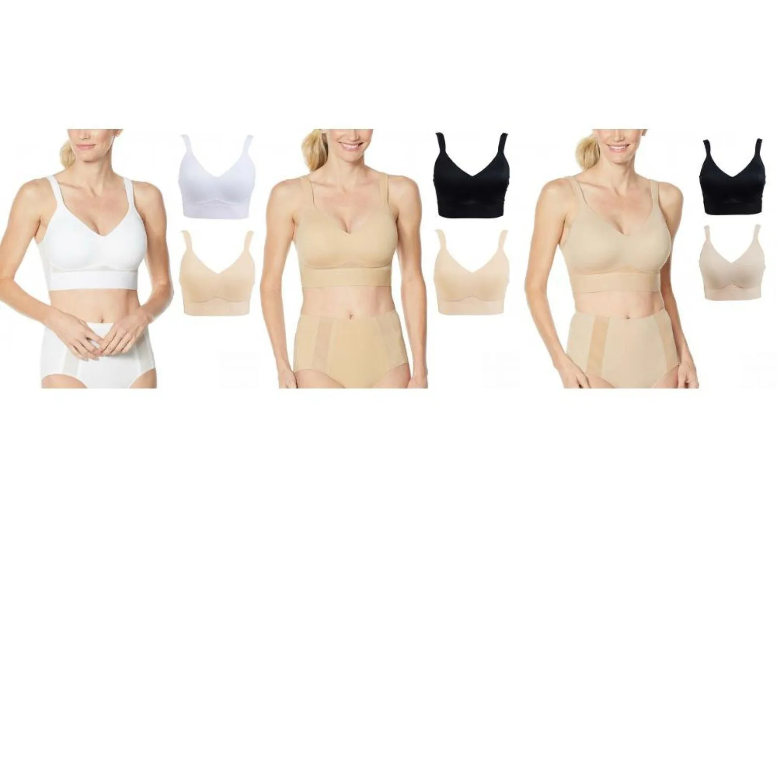 Rhonda Shear 2 Pack Molded Cup Bras With Mesh Back Detail