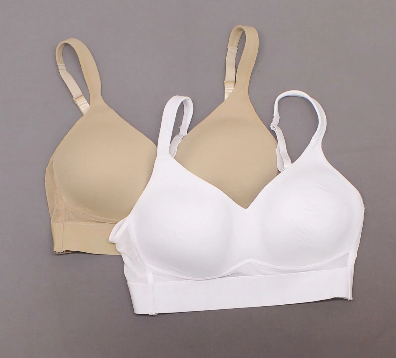 Rhonda Shear 2 Pack Molded Cup Bras With Mesh Back Detail