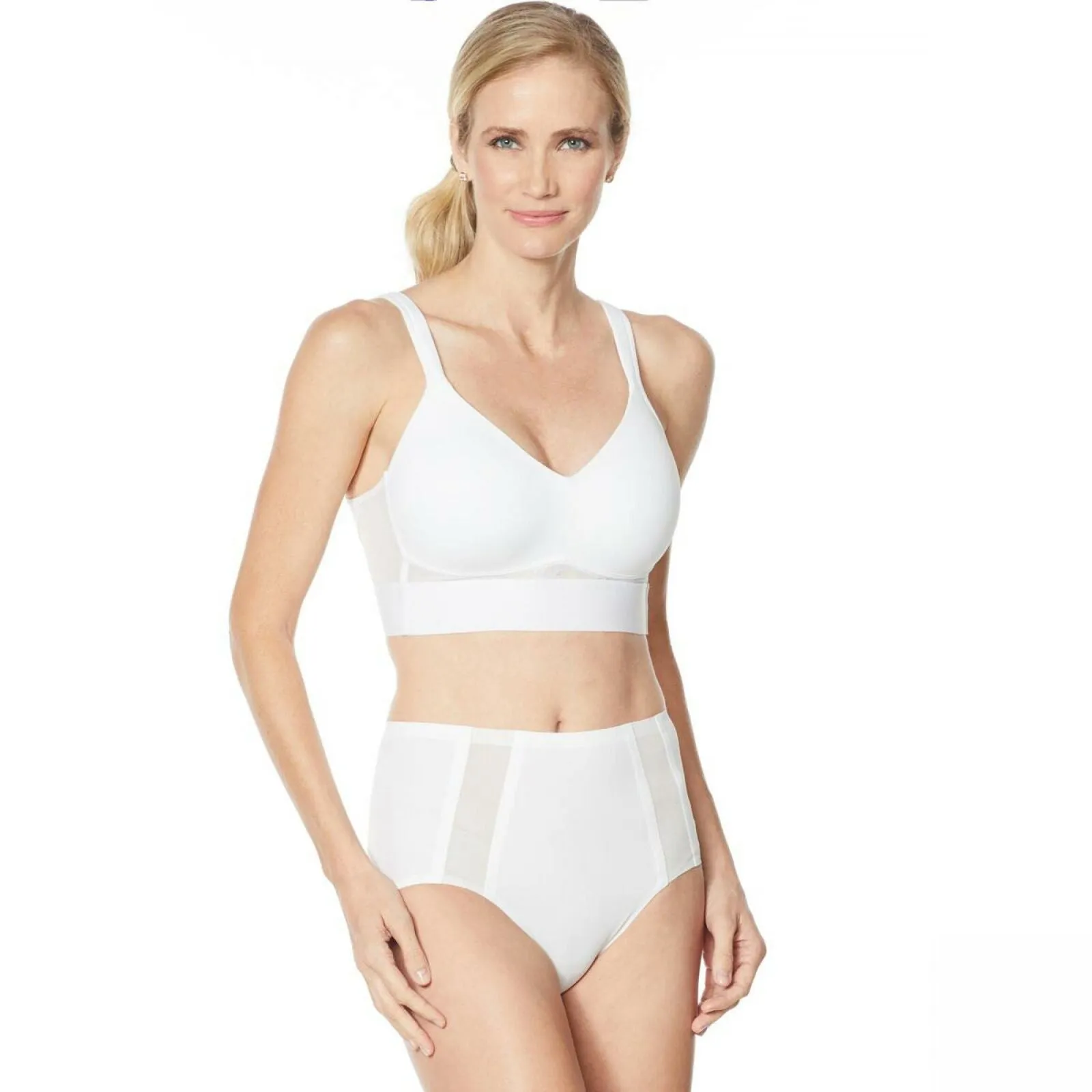 Rhonda Shear 2 Pack Molded Cup Bras With Mesh Back Detail