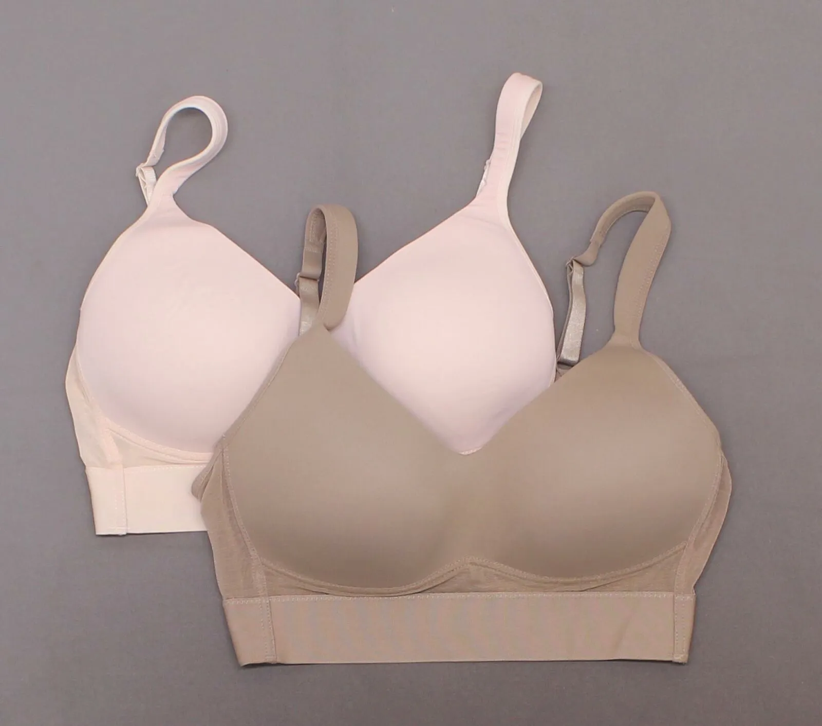 Rhonda Shear 2 Pack Molded Cup Bras With Mesh Back Detail