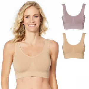 Rhonda Shear Plus Size 2 Pack Seamless Modal Bras