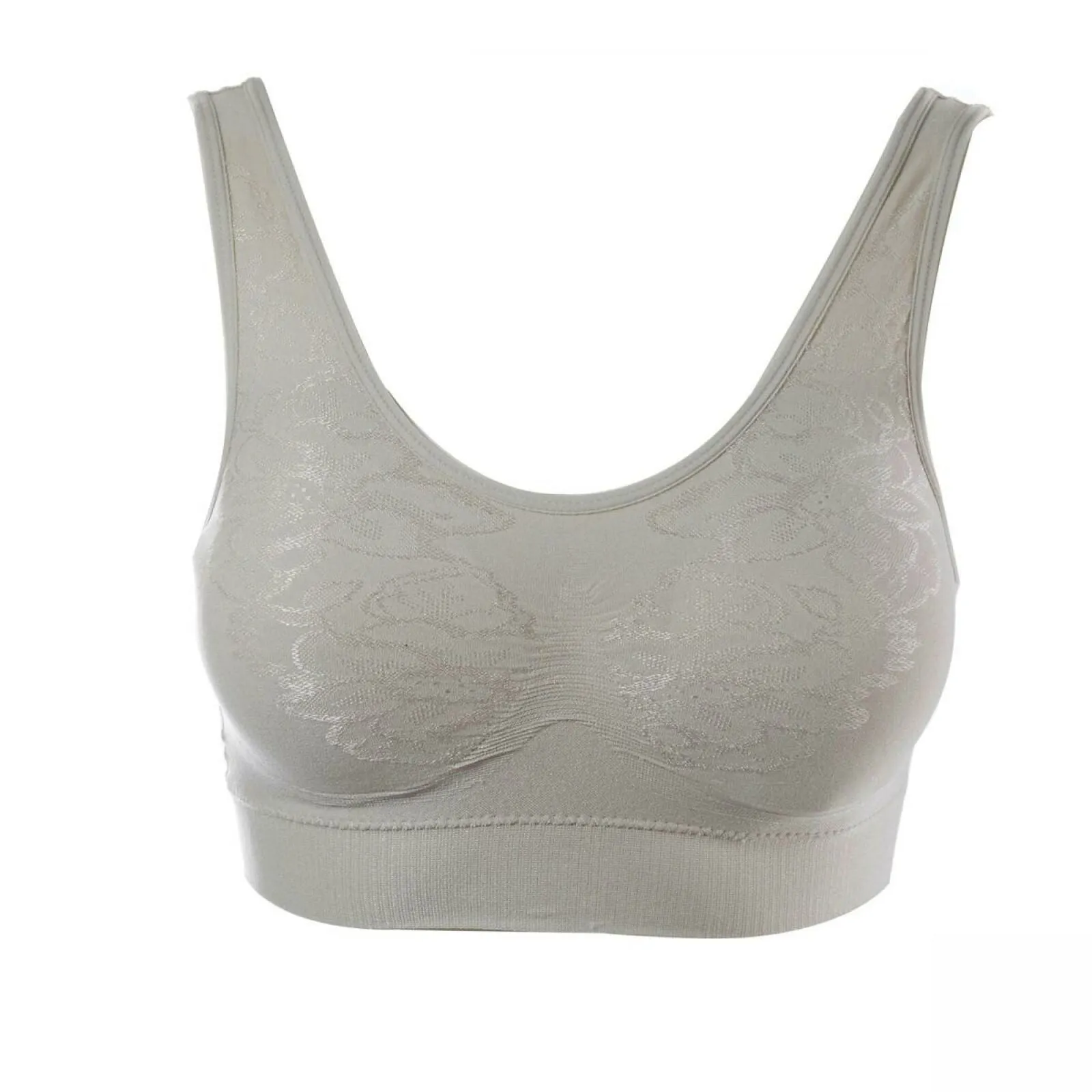 Rhonda Shear Plus Size Jacquard Ahh Bras With Removable Pads