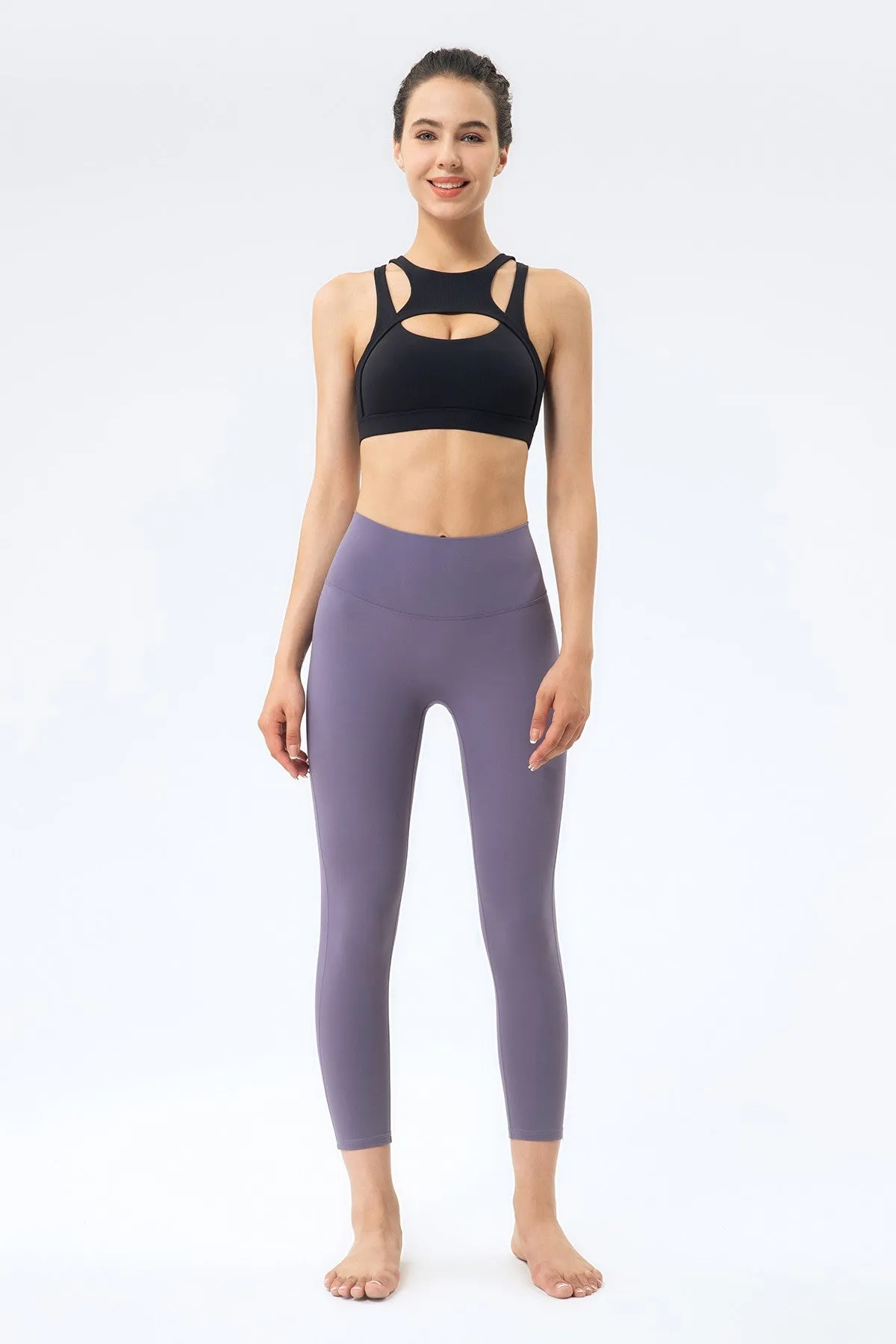 Ribbed Racerback Sports Bra High Support