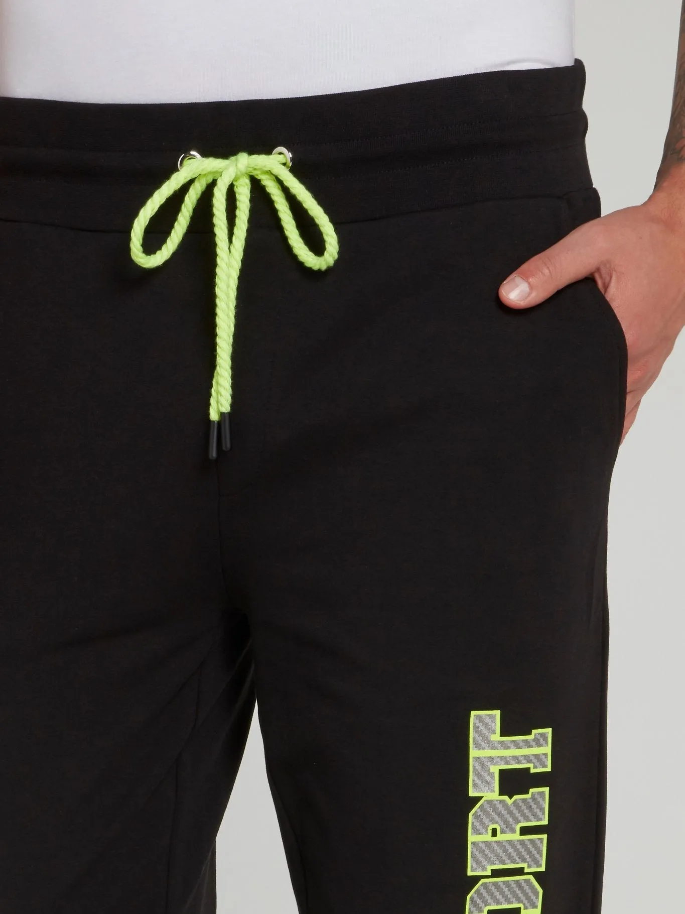 Richard Neon Green Panel Jogging Trousers