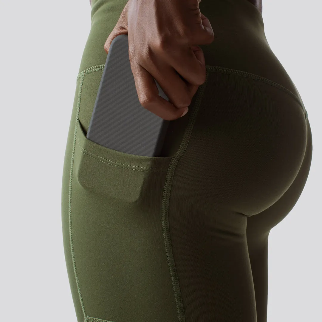 Rise & Grind Capri (Tactical Green)