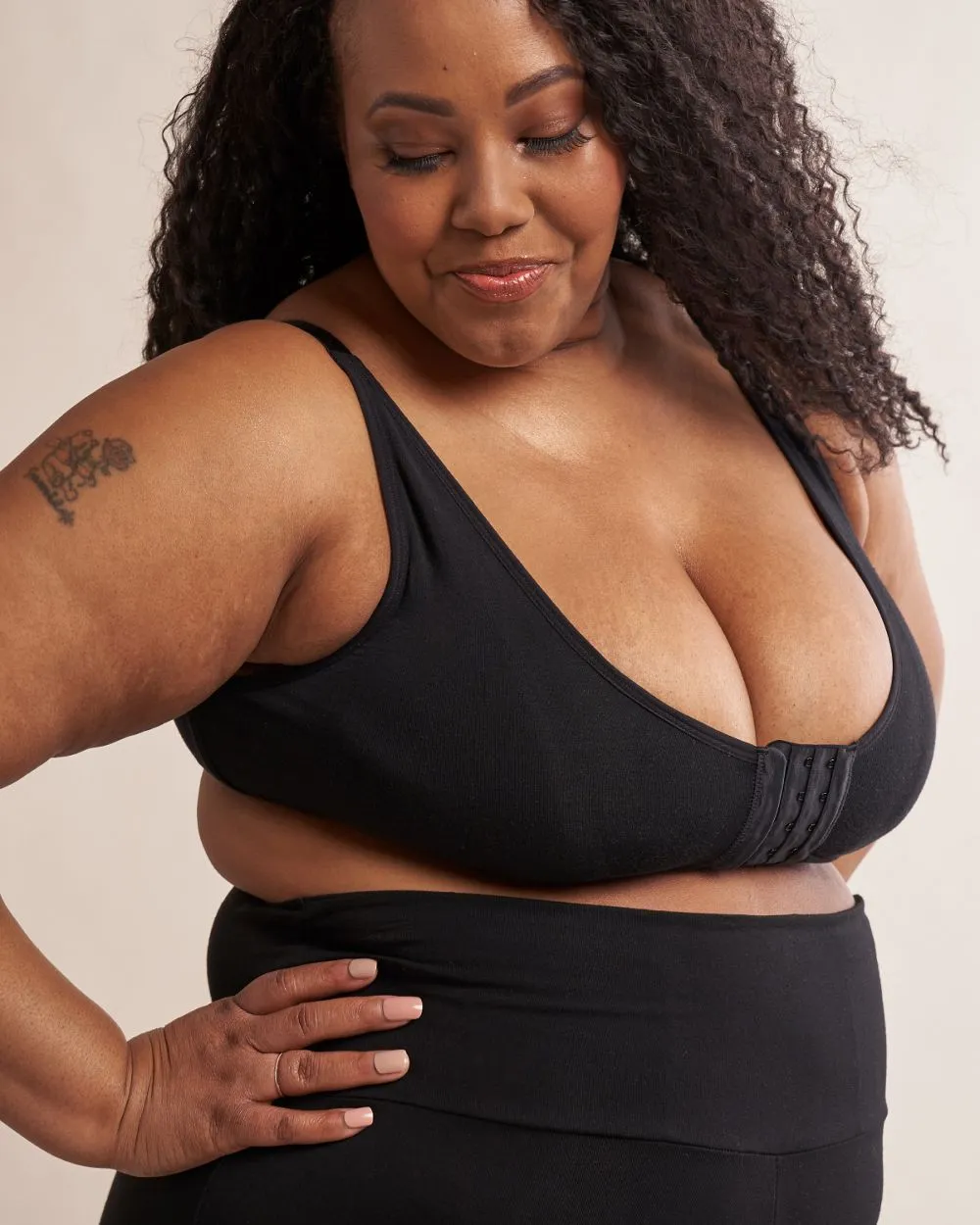 Rora Pocketed Front Close Bralette