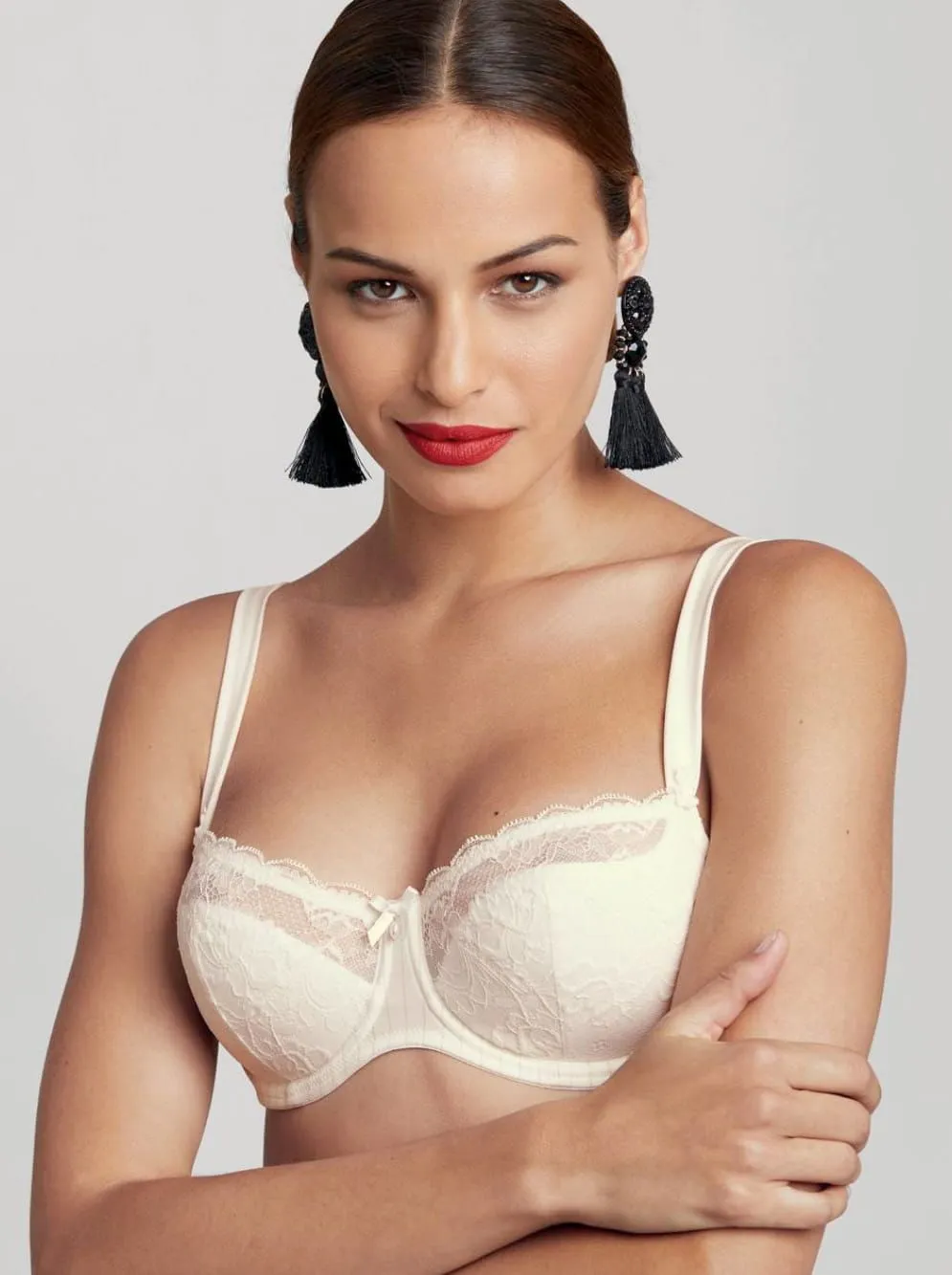 Rosa Faia Antonia Balconette Bra 5205 - Light Blue/Crystal