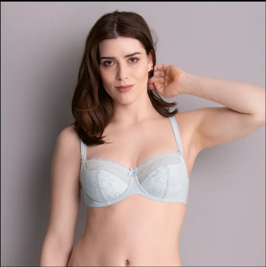 Rosa Faia Antonia Balconette Bra 5205 - Light Blue/Crystal