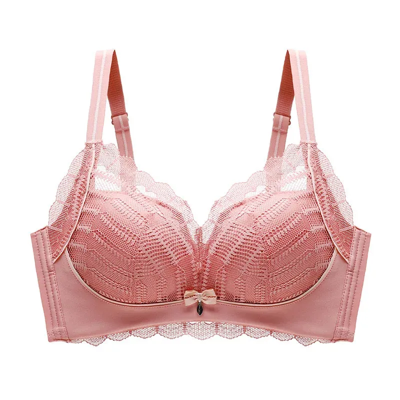 Roseheart Women's Sexy Wireless Bras with Lace Trim, Straps - Cup A to B  Plus Size
