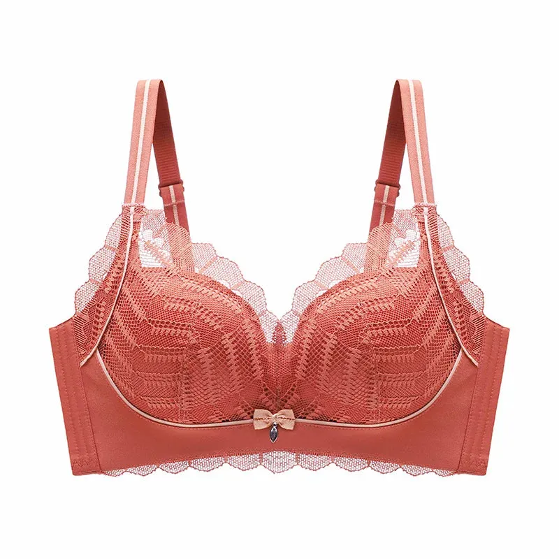 Roseheart Women's Sexy Wireless Bras with Lace Trim, Straps - Cup A to B  Plus Size