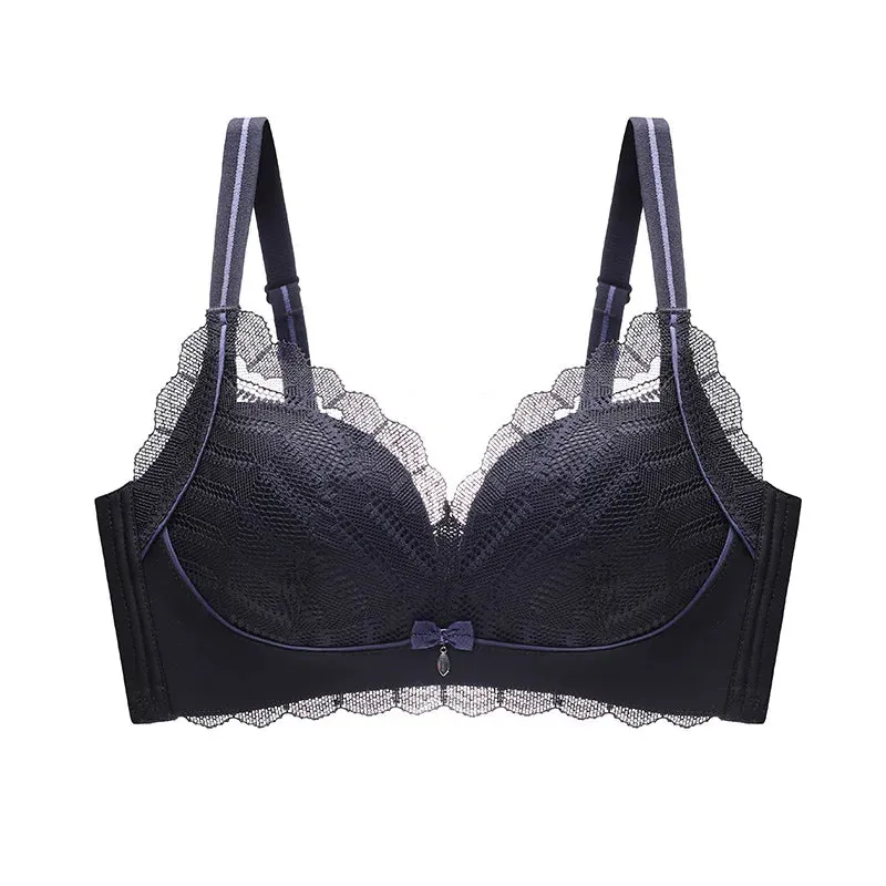 Roseheart Women's Sexy Wireless Bras with Lace Trim, Straps - Cup A to B  Plus Size
