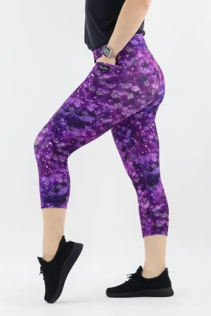 Royal Mermaid - Hybrid 2.0 - Leg Pockets - Capri Leggings