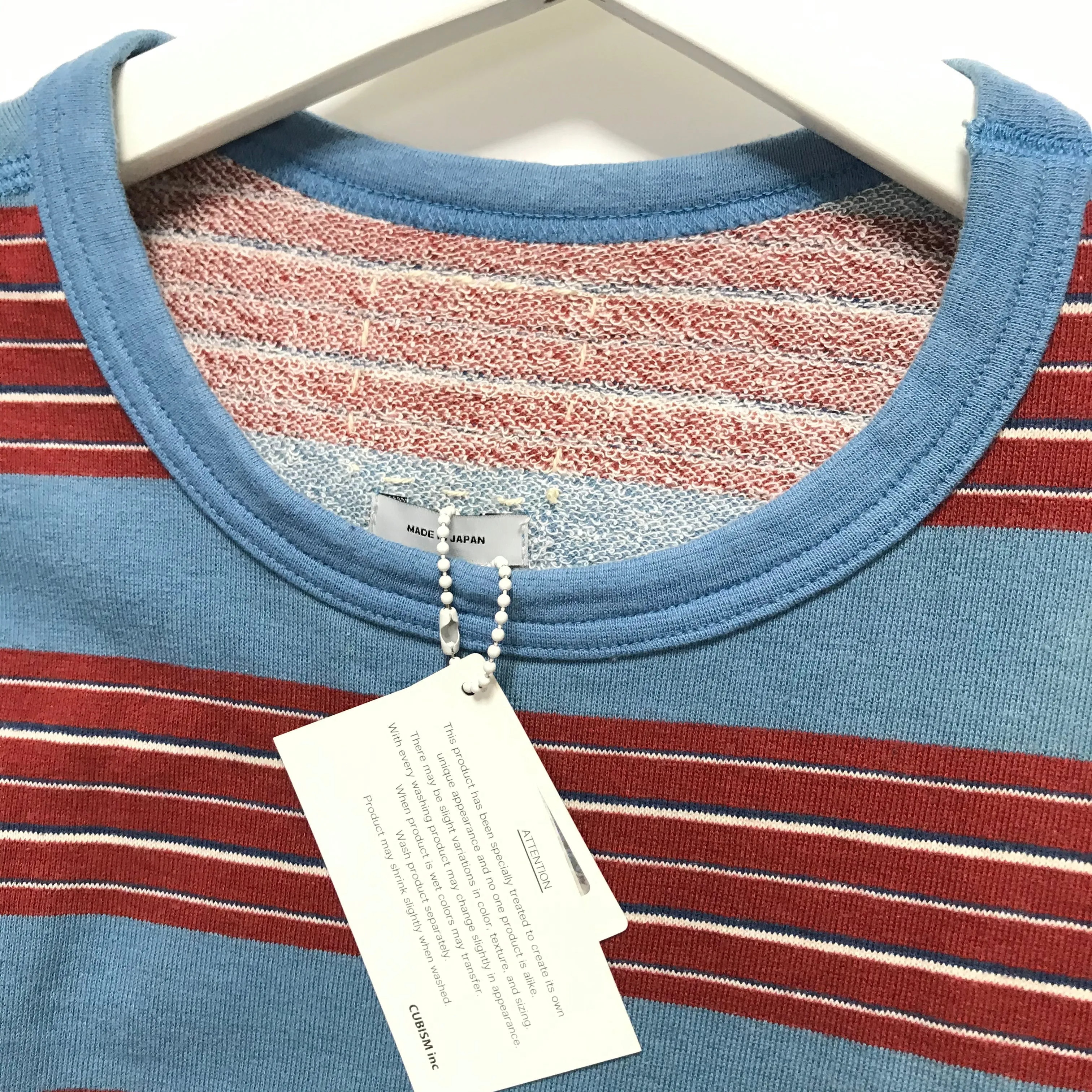 [S] DS! Visvim 11AW Antique Border Crew L/S Sweatshirt