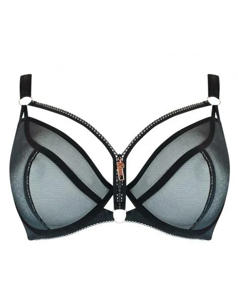 Scantilly Unzipped Plunge Bra - Black -