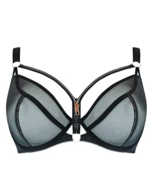 Scantilly Unzipped Plunge Bra - Black -